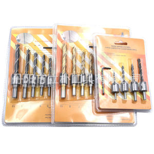 Jeu de forets à trois pointes pour le travail du bois, tige de 6mm, longueur de 64mm, finition brillante, tige droite pour métaux non ferreux - Product Image 1