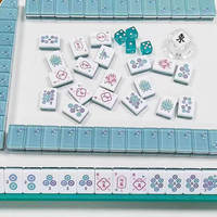 Jeu de Mahjong américain en mélamine acrylique à quatre couches, tuiles de Mahjong résistantes à l'usure, jeu de table classique pour réunions de famille et fêtes