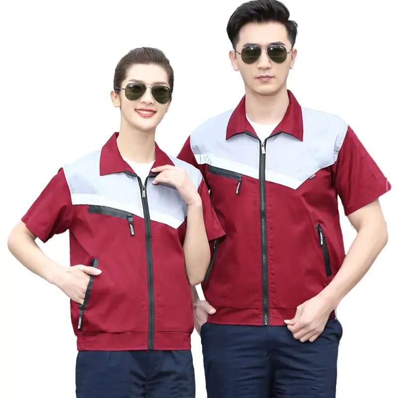 Roupa de trabalho de segurança uniforme geral de engenharia roupas de trabalho masculinas camisas de trabalho mecânico personalizado macacão de segurança mecânico