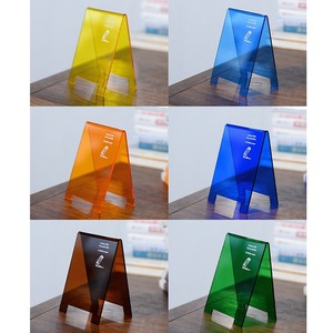 Sáng Tạo dễ thương tam giác Mini Tabletop Acrylic bảng tin hiển thị dấu hiệu đứng - Product Image 4