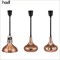 Lustre infrarouge à tête unique réglable pour restaurants plafonnier flexible en acier inoxydable fournitures de restaurant d'hôtel chaud