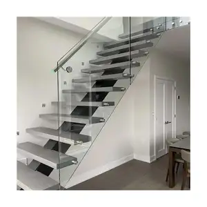 For Custom Prefab Houses CBMMART supplier single center stringer custom stairs staircase