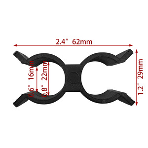 Collier de serrage double en nylon noir 22mm-25mm pour bateau, quincaillerie marine pour réparation et remplacement - Product Image 1