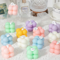 Bougie Parfumée Bulle Petite Mini en Cire de Soja en Gros pour Cadeau de Mariage, Transparente avec Emballage Boîte Transparente Claire