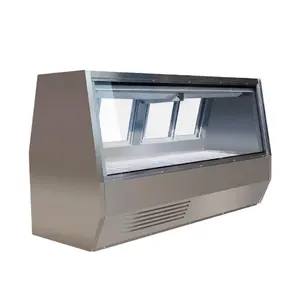Охлажденный корпус для мяса с двумя стеклянными дверями, свинина, холодильник, витрина с CE/ETL