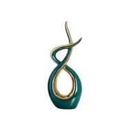 Accessoires de décoration intérieure de style artistique unique 2026, autres décorations pour la maison, ornements en céramique plaqués or vert