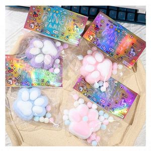 12pcs <b>Cat</b> Paw Mochi <b>Squishy</b> Ball Gift Set Ultra Soft TPR Material Sensory Fidget Stress Relief Therapy Kawaii Squeeze Toys - Product Image 3