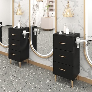 3-Drawer Rolling Hair Styling Station Mobile Beauty <strong>Trolley</strong> Salon <strong>Trolley</strong> Cart with Wheels and Hot Tools Holder - Product Image 2