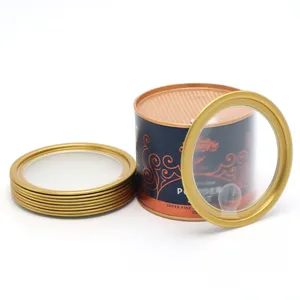 Clear Transparent Lid Food Grade Easy Peel Off Ends Round Tin Can Lid For Canned Fish Tuna Seafood