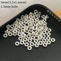Perles d'espacement rondes GP US en argent 925, perles rondes sans couture, perles d'espacement abacus, fabrication de bijoux permanents, vente en gros