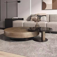 Meubles de salon, tables basses en métal de luxe, tables basses en verre modernes et simples