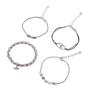 Conjunto de Pulseras de Moda con Dijes, Imitación de Perlas, Plata Tibetana, Corazón de Amor, Infinito, Regalo para Mujer 2024 - Product Image 5