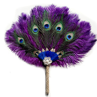 Grand éventail en plumes d'autruche rose pour femmes, idéal pour costumes, spectacles, thé, fêtes, mariages, danse, accessoires de photographie