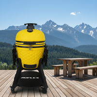 Barbecue Kamado AUPLEX 22 pouces en céramique et fer, four à pizza extérieur moderne, durable, OEM