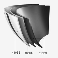 Ensemble de casseroles en acier inoxydable et aluminium de qualité supérieure, classique, sain et écologique, 4 pièces, comprenant une casserole, une cocotte et une poêle à frire