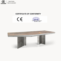 Meubles de luxe italiens de nouvelle conception - Table à manger en marbre luxueuse pour villa, Art créatif, Table à manger pour 6 à 8 personnes