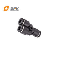 Raccords pneumatiques en plastique en forme de Y à connexion rapide DFK 3 voies EPY 6 avec résistance à la pression de 1,1 Mpa