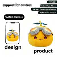 Peluche personnalisée, poupée personnalisée, oreiller en peluche, adorable poupée en peluche style pilote, commandes en gros OEM/ODM pour cadeaux d'enfants