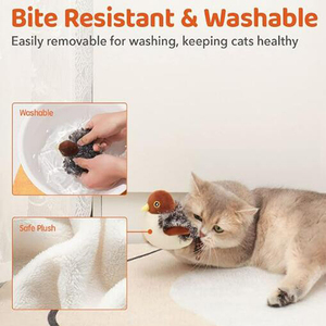 Jouets pour chat Moineau oiseau battant rechargeable, Tweet de gazouillis réaliste, jouet de chaton activé par contact jouets d'exercice de chat interactifs pour - Product Image 6