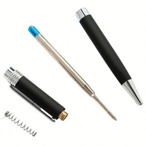 High Quality Black Metal Twist Ballpoint <b>Pen</b> with Custom Logo Promotional Gift Printed for Business Office and Signature Writing - Product Image 4