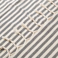 Turkish Custom Design Logo Eco-friendly All-Season Beach Bath Towel Striped Polyester Cotton Woven Tassel Quick-drying