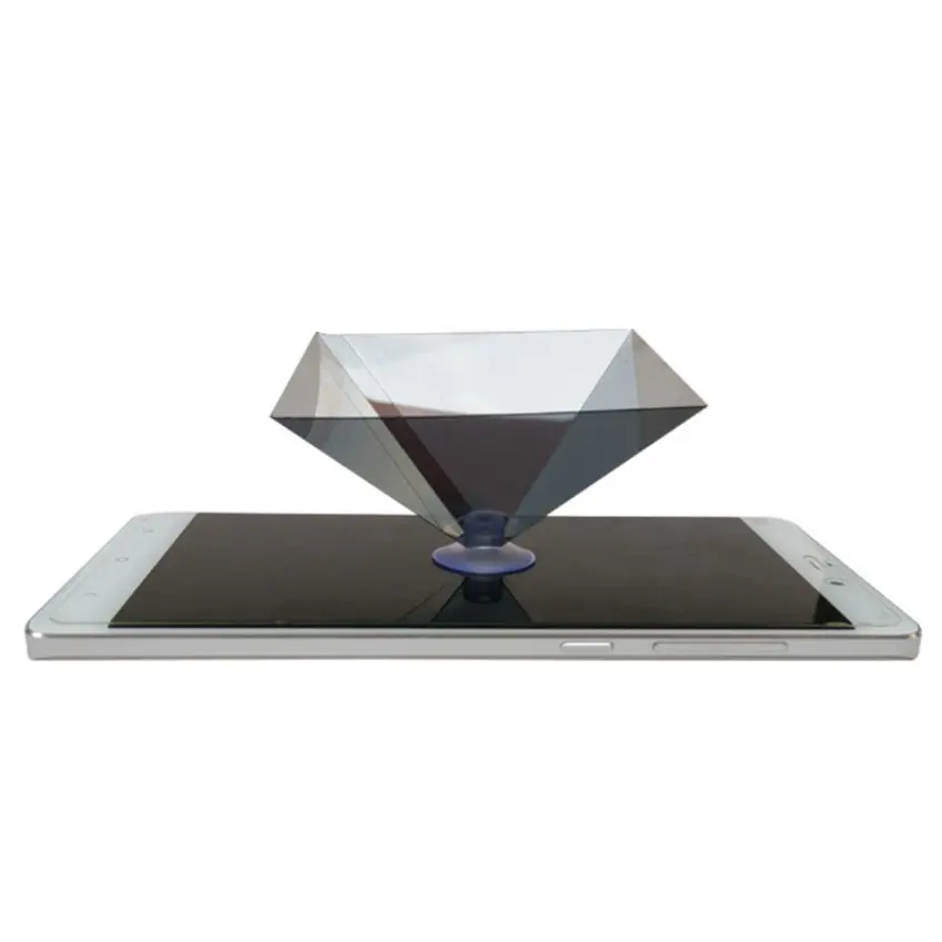 Holographic projection 3D holographic pyramid Virtual stereo naked eye 3D for phone