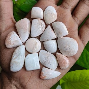 Lote de Cabujones de Gemas de Scolecita Multicolor, 218CT, 15 Piezas, Naturales, Sueltas, para Fabricación de Joyas, Exportador Mayorista de India - Product Image 4