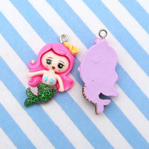 Cute <b>Mermaid</b> Resin Pendant Charms for Jewelry Making DIY Earrings Necklace Bracelet Handmade Keychain <b>Accessories</b> Colgantes - Product Image 3