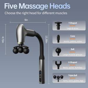 <span class=keywords><strong>Pistola</strong></span> de <span class=keywords><strong>Masaje</strong></span> de Venta Caliente en <span class=keywords><strong>Amazon</strong></span> con Mango Extensible, Masajeador <span class=keywords><strong>Muscular</strong></span> de Espalda con Cabezal Múltiple, Masajeador Manual - Product Image 6