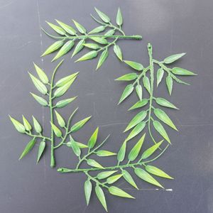 Wen Hope - Hojas de Bambú Artificiales, Decoración de Pared Verde, Planta Colgante, Accesorio Acuático - Product Image 3