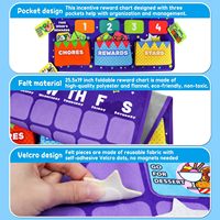 Tableau de motivation en feutre pour enfants : liste de tâches, récompenses, entraînement, tableau des tâches ménagères, jouets éducatifs
