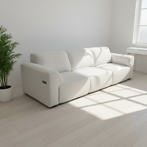 Foshan Modern Living Room Reclinable L Shape Juego de sofá de esquina de cuero genuino Juego de sofá reclinable de 3 plazas - Product Image 5