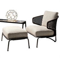 Ensemble de canapés en rotin d'extérieur, style design nordique, imperméable, pas d'assemblage requis, housses de canapé détachables pour patios et jardins