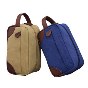 <span class=keywords><strong>Neceser</strong></span> de Viaje Retro para Hombre, Material Compuesto de Lona y PU Resistente, Bolsa de Mano para Fin de Semana, Organizador de Baño Espacioso - Product Image 5