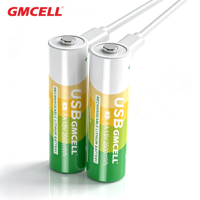 GMCELL AA Solid State Batteries 14500 1.5V USB-C Rechargeable Charger with 1000 Cycle Life