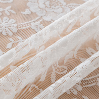 Nappe Rectangulaire Jacquard en Dentelle Motif Bourgeons de Rose Français, Imperméable et Anti-Taches, pour Table à Manger et Table Basse Domestique