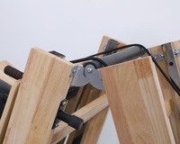 LUMINE Reformer de Pilates en Chêne Massif, Pliable et Réglable, Équipement de Studio à Domicile Durable avec Système de Roulement Silencieux pour le Fitness Corporel