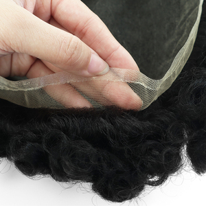 Prezzo di fabbrica parrucche da <span class=keywords><strong>uomo</strong></span> Afro ricci francesi in pizzo indiano, parrucchino per <span class=keywords><strong>uomo</strong></span>, sostituzione dei <span class=keywords><strong>capelli</strong></span> - Product Image 5