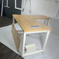 Bureau de travail moderne en métal, structure en fer, bureau d'ordinateur, installation simple, tailles personnalisables, vente en gros