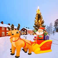 Père Noël gonflable géant, modèle de Père Noël gonflable avec sac cadeau pour la décoration de Noël