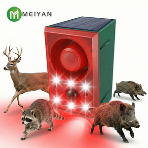 Lampe de sécurité solaire avec alarme de mouvement, système de répulsion des animaux, alerte vocale, répulsif pour chiens et chats - Product Image 2