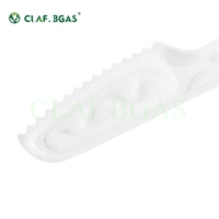 Modern design, wegwerpbaar, milieuvriendelijk, 100% biologisch afbreekbaar bestek van suikerrietbagasse (mes, vork, lepel), voedselveilig voor kamperen