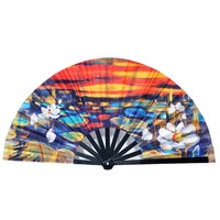 Éventail Pliant Réfléchissant Personnalisé de 10 Pouces en Plastique – Idéal pour Festivals, Mariages, Cadeaux, Fête des Mères, Pâques, Ramadan, Thanksgiving