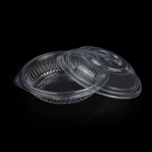 En stock – Bol d'emballage rond transparent en <span class=keywords><strong>plastique</strong></span> OPS anti-buée de 250 ml avec couvercles supérieur et inférieur - Product Image 2