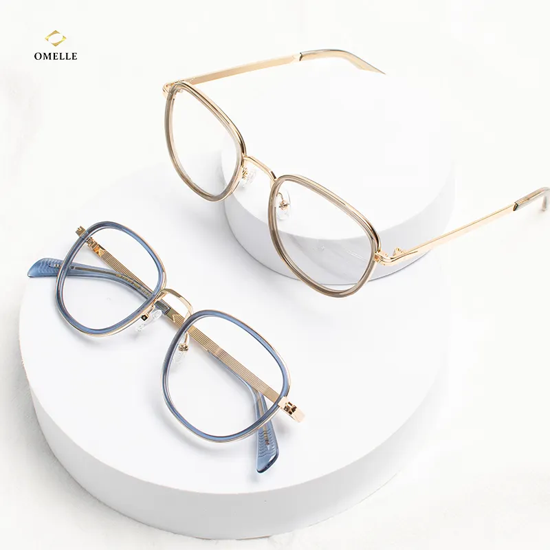 Fashion Optical Eyeglass Frames Wholesale Korea Design Acetate Metal Optical Eyeglasses Frames
