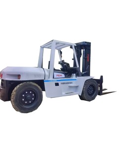 TCM FD100 Chariot élévateur diesel 10 tonnes Transpalette d'occasion japonais original à bas prix pour ateliers de réparation de machines - Product Image 1