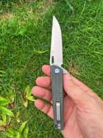 Couteau de poche d'extérieur avec manche en Micarta, logo OEM/ODM, pour le camping, la randonnée, la survie, couteau pliant en acier D2 de qualité DIY, usiné CNC