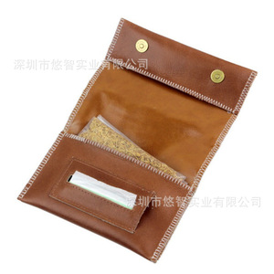 Étui à cigarettes personnalisé en cuir PU, pochette à tabac, étui pour accessoires de cigarette, logo personnalisé. - Product Image 4