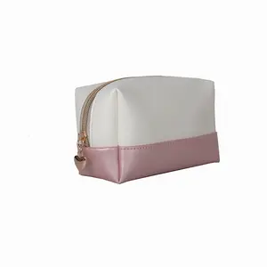 High Quality Private Label Wholesale Travel Organizer Pouch Zipper Closure Lady Makeup Bag Custom PU Leather Cosmetic Cases