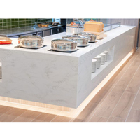 Comptoir de bar à café en marbre Corian, surface solide, fabriqué en Chine, pour la vente, modèle 2026